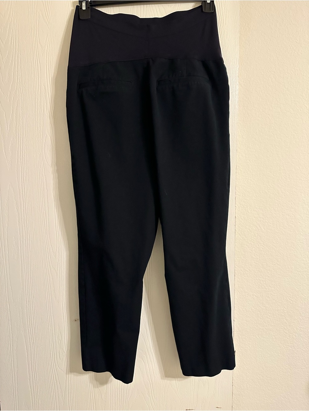 Black Maternity Pants with full panel stretch Waistband. Old Navy EUC